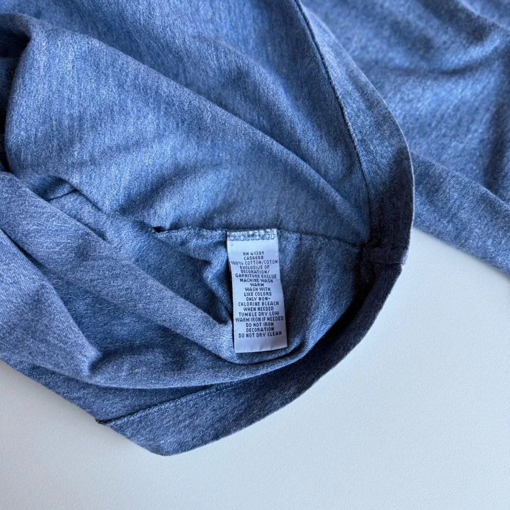 Ralph Lauren Long Sleeve Tee Blue Heather Size XL 100% cotton